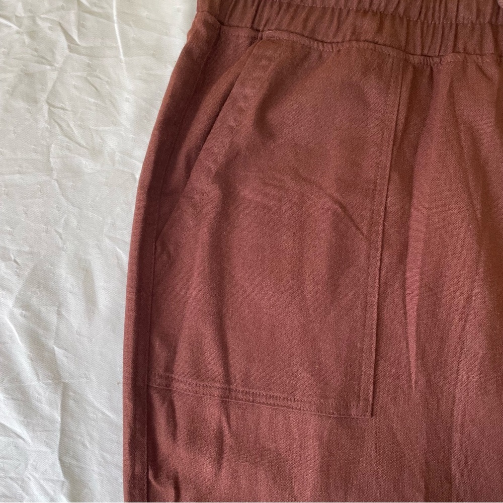 NWOT Never worn Willet Women’s 55% Linen 45% Cotton Brown pants Size 2XL - Picture 9 of 10